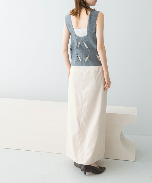 URBAN RESEARCH ROSSO WOMEN(アーバンリサーチ ロッソ)の「『別注』leinwande×ROSSO Flower Knitted Top(ニット/セーター・レディース・グレー/ホワイト・FREE)」の4枚目の写真