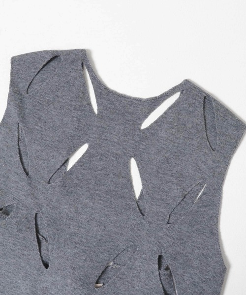 URBAN RESEARCH ROSSO WOMEN(アーバンリサーチ ロッソ)の「『別注』leinwande×ROSSO Flower Knitted Top(ニット/セーター・レディース・グレー/ホワイト・FREE)」の14枚目の写真