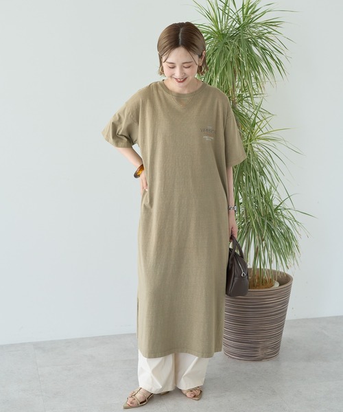 AMERICAN HOLIC(アメリカンホリック)の「【選べる丈】ツアーロゴ加工Tワンピース(ワンピース・レディース・ネイビー/ベージュ/チャコールグレー・M/L)」の14枚目の写真