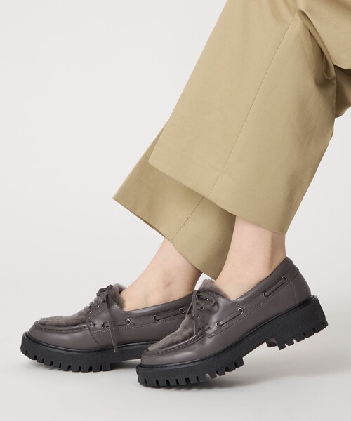 ODETTE E ODILE（オデットエオディール）の「レースアップモカシン フラット45↑（モカシン/デッキシューズ・レディース・ダークグレー/ブラック・22.5cm/23.5cm/23cm/24.5cm/24cm/25cm）」の14枚目の写真