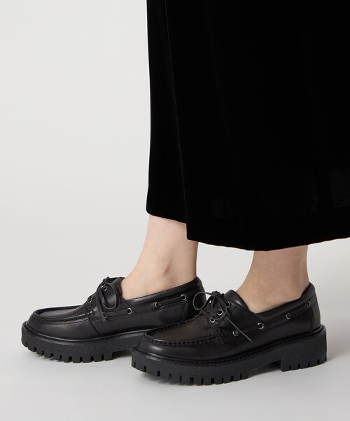 ODETTE E ODILE（オデットエオディール）の「レースアップモカシン フラット45↑（モカシン/デッキシューズ・レディース・ダークグレー/ブラック・22.5cm/23.5cm/23cm/24.5cm/24cm/25cm）」の18枚目の写真