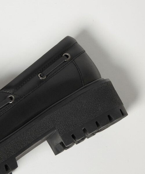 ODETTE E ODILE（オデットエオディール）の「レースアップモカシン フラット45↑（モカシン/デッキシューズ・レディース・ダークグレー/ブラック・22.5cm/23.5cm/23cm/24.5cm/24cm/25cm）」の10枚目の写真