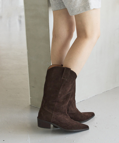 LE TALON(ルタロン)の「《追加2》3.5cmレザーウエスタンブーツ(ブーツ・レディース・キャメル/ブラウン・X-LARGE/LARGE/MEDIUM/SMALL/X-SMALL)」の4枚目の写真