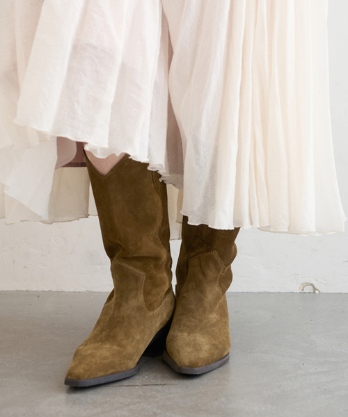 LE TALON(ルタロン)の「《追加2》3.5cmレザーウエスタンブーツ(ブーツ・レディース・キャメル/ブラウン・X-LARGE/LARGE/MEDIUM/SMALL/X-SMALL)」の19枚目の写真