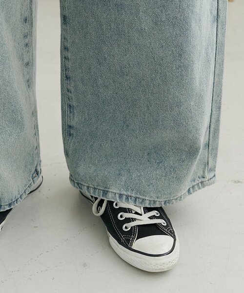 DISCOAT（ディスコート）の「【新色追加/ユニセックス】オーバーダイタックデニムワイドパンツ（デニムパンツ・レディース・インディゴブルー/ブラック・LARGE/MEDIUM/SMALL）」の13枚目の写真