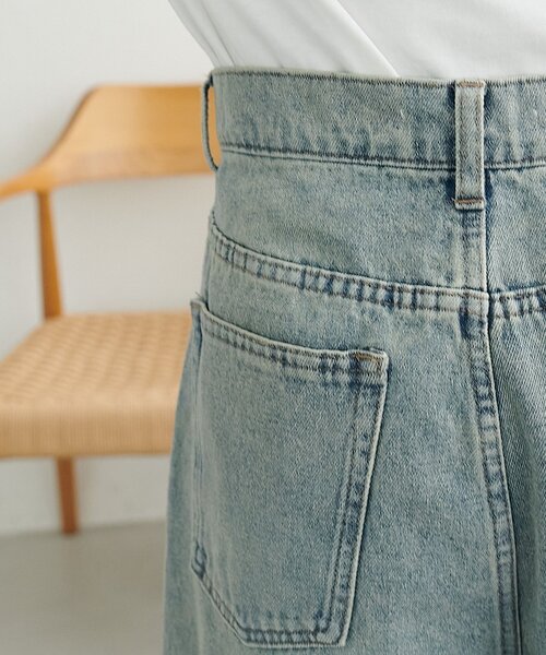 DISCOAT（ディスコート）の「【新色追加/ユニセックス】オーバーダイタックデニムワイドパンツ（デニムパンツ・レディース・インディゴブルー/ブラック・LARGE/MEDIUM/SMALL）」の14枚目の写真