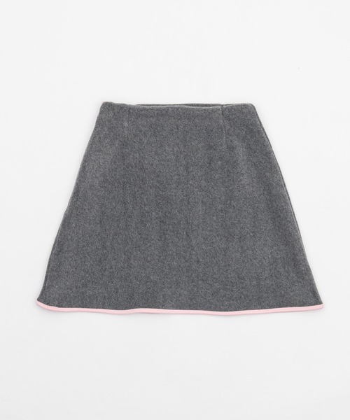 Fleece mini skirt/フリースバイカラーミニスカート（スカート