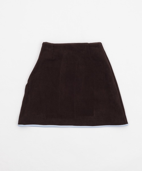 セール】Fleece mini skirt/フリースバイカラーミニスカート（スカート