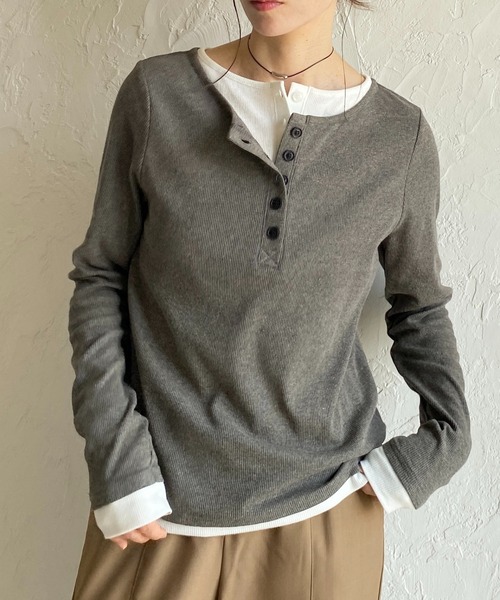 The Row Greto ヘンリーネックトップス ベージュ M The Row ベージュ