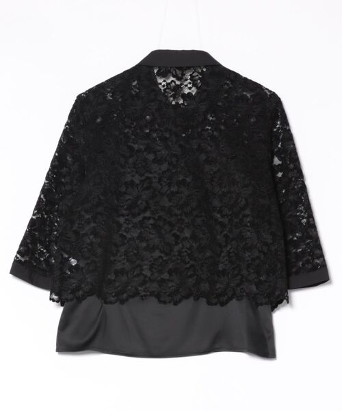STRAWBERRY-FIELDS（ストロベリーフィールズ）の「レリーフレース_起毛レースシャツ（シャツ/ブラウス・レディース・オフホワイト/ブラック・2）」の3枚目の写真
