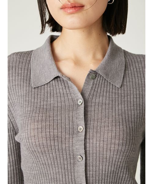 【新品】FRAY I.D オープンカラーポロニット FRAY I.D SALE10%OFF フレイアイディー トップス 25春夏 オープン