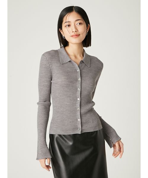 ウールブレンドポロカラーニット（ニット/セーター）｜FRAY I.D