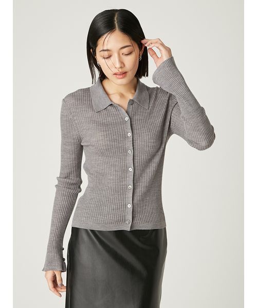 ウールブレンドポロカラーニット（ニット/セーター）｜FRAY I.D