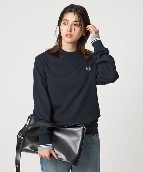 セール】＜FRED PERRY＞クルーネック スウェット プルオーバー