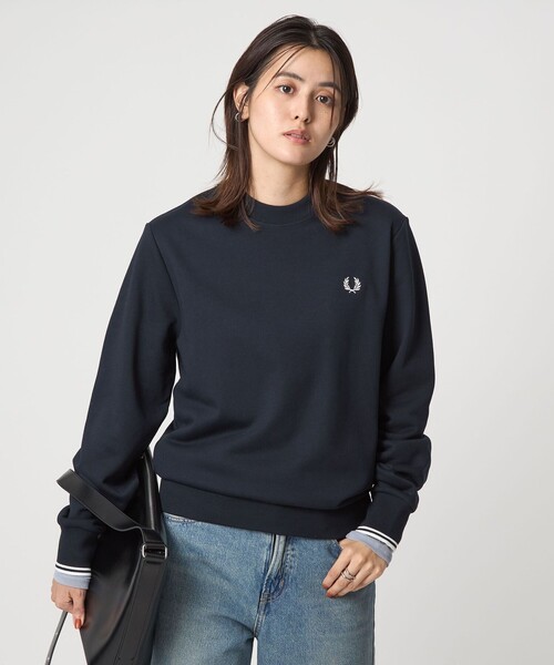 フレッドペリー　クールネックスウェット　Ｌサイズ　新品 FRED PERRY＞クルーネック スウェット プルオーバー（スウェット