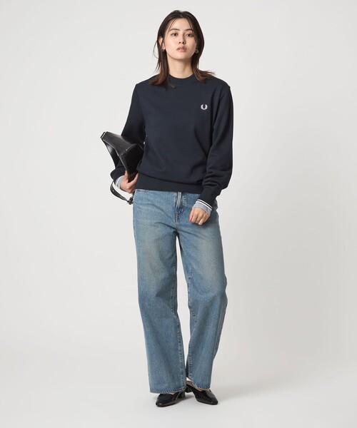 FRED PERRY＞クルーネック スウェット プルオーバー（スウェット