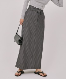 Grey stripe スカート スカート（グレー/灰色系・ストライプ柄）ファッション通販