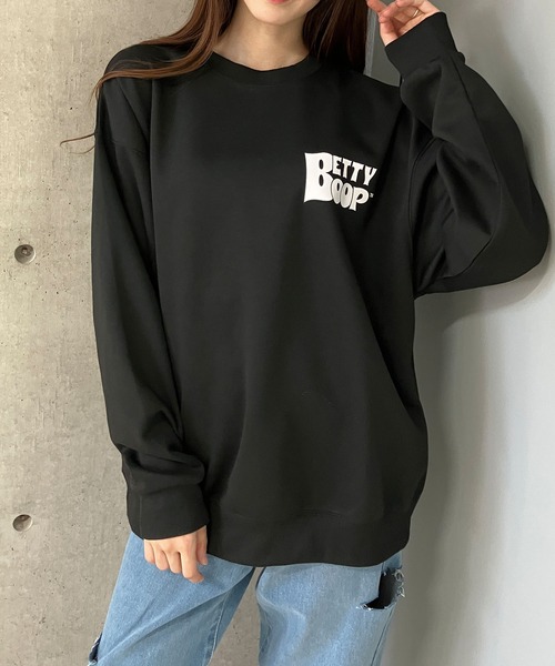 GLAMOROUS JANE(グラマラスジェーン)の「BETTY BOOPバックプリントトレーナー(スウェット・レディース・ブラック/チャコールグレー/杢グレー・FREE)」の10枚目の写真
