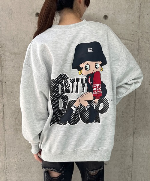 GLAMOROUS JANE(グラマラスジェーン)の「BETTY BOOPバックプリントトレーナー(スウェット・レディース・ブラック/チャコールグレー/杢グレー・FREE)」の20枚目の写真