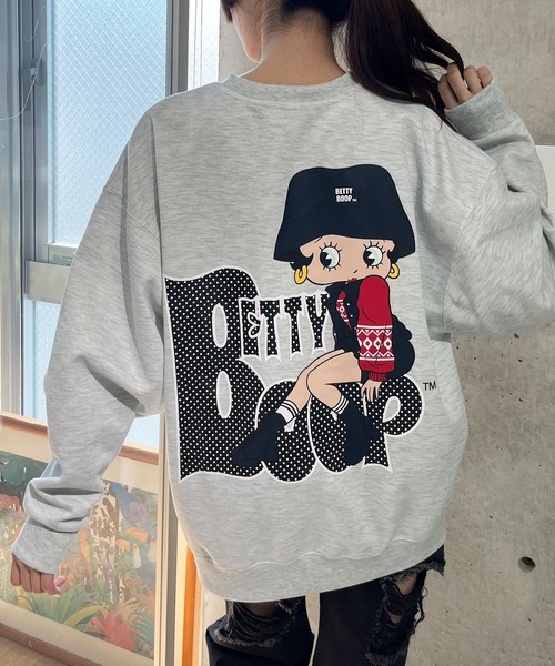 セール】BETTY BOOPバックプリントトレーナー（スウェット