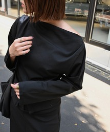 WILLFULLY | asymmetry drape neck tops(Tシャツ/カットソー)