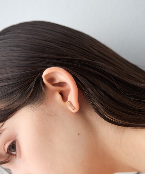 ete（エテ）の「○[カラーリスト] ビジュー リバーシブル ピアス イエローゴールド（ピアス（片耳用）・レディース・イエローゴールド・FREE）」の9枚目の写真