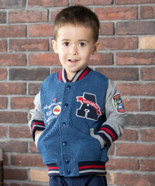 ACR ユニセックス 刺繍スタジャン ジャケット ブラック ホワイト 花 柄