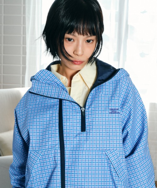 common gull products.(コモンガルプロダクツ)の「誰かと笑った午後に着るジャケット(ナイロンジャケット・レディース・サックスブルー系/ホワイト系・SMALL/MEDIUM/LARGE)」の13枚目の写真