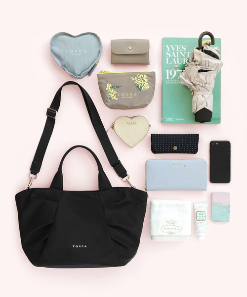 TOCCA（トッカ）の「RIBBON KNOT NYLONBAG ナイロントートバッグ（トートバッグ・レディース・ネイビー系/ベージュ系/ブラック系・F）」の5枚目の写真