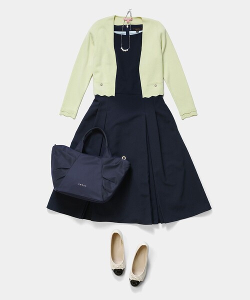 TOCCA（トッカ）の「RIBBON KNOT NYLONBAG ナイロントートバッグ（トートバッグ・レディース・ネイビー系/ベージュ系/ブラック系・F）」の18枚目の写真