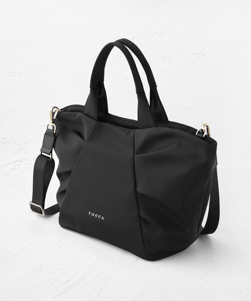 TOCCA（トッカ）の「RIBBON KNOT NYLONBAG ナイロントートバッグ（トートバッグ・レディース・ネイビー系/ベージュ系/ブラック系・F）」の20枚目の写真
