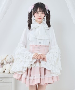 うさぎの耳フード付きローズレースベスト（ベスト）｜PINK HOUSE