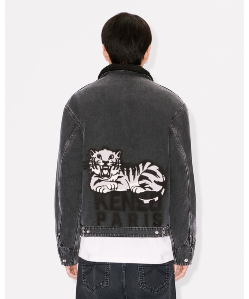 KENZO（ケンゾー）の「'KENZO Happy Tiger' エンブロイド フリース ジャケット（デニムジャケット・メンズ・ブラック系その他6・SMALL/MEDIUM/LARGE）」の5枚目の写真
