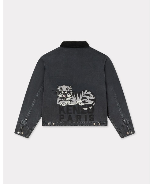 KENZO（ケンゾー）の「'KENZO Happy Tiger' エンブロイド フリース ジャケット（デニムジャケット・メンズ・ブラック系その他6・SMALL/MEDIUM/LARGE）」の2枚目の写真