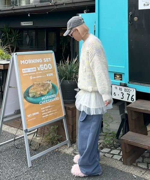 Alley Tokyo(アリートーキョー)の「お花モチーフニット(ニット/セーター・レディース・ピンク/イエロー・FREE)」の16枚目の写真