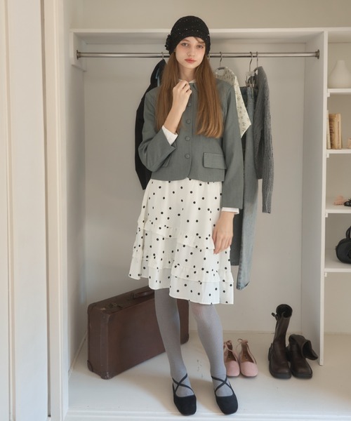 Birthday room（バースデイルーム）の「丸襟ジャケット/round-collar jacket（テーラードジャケット・レディース・グレー・FREE）」の11枚目の写真