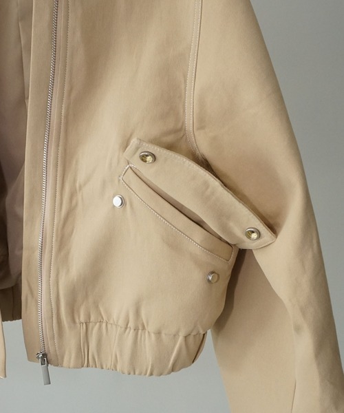 chuclla（チュクラ）の「デザインステッチ ノーカラーブルゾン chw25a073（ブルゾン・レディース・ベージュ・FREE）」の16枚目の写真