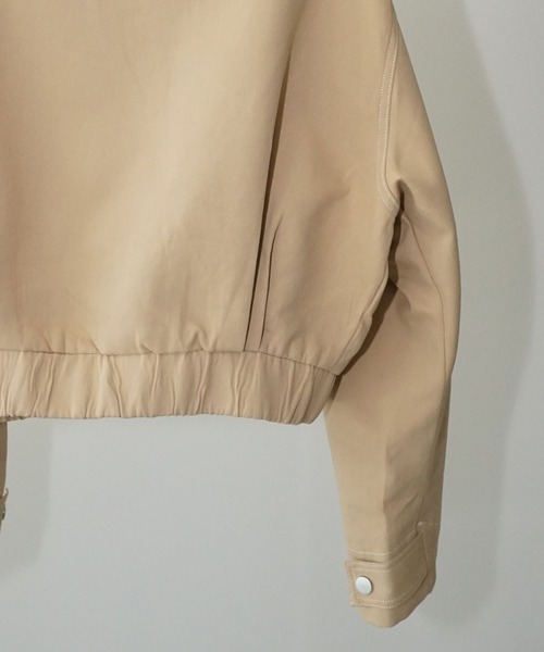 chuclla（チュクラ）の「デザインステッチ ノーカラーブルゾン chw25a073（ブルゾン・レディース・ベージュ・FREE）」の18枚目の写真