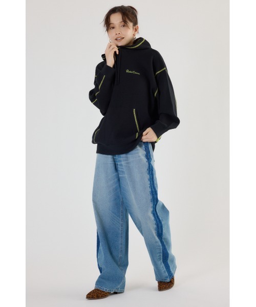 RODEO CROWNS WIDE BOWL（ロデオクラウンズワイドボウル）の「スウェットライクジャガードロゴフーディー（パーカー・レディース・アイボリー/ブラック/グレー×ホワイト/ダークグリーン/ダークオレンジ・FREE）」の10枚目の写真