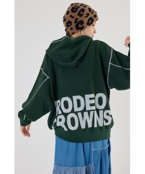 RODEO CROWNS WIDE BOWL（ロデオクラウンズワイドボウル）の「スウェットライクジャガードロゴフーディー（パーカー・レディース・アイボリー/ブラック/グレー×ホワイト/ダークグリーン/ダークオレンジ・FREE）」の14枚目の写真