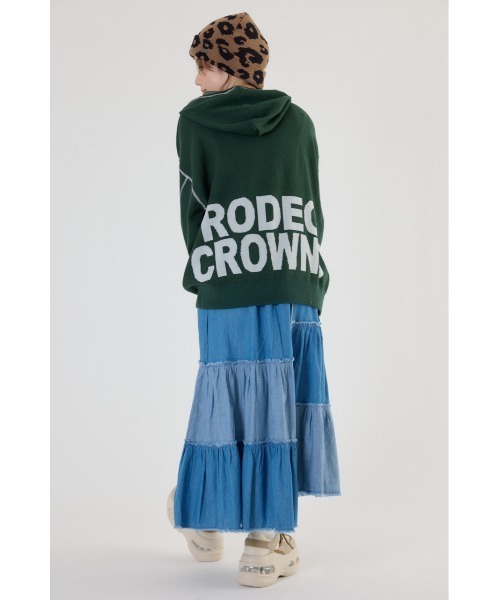 RODEO CROWNS WIDE BOWL（ロデオクラウンズワイドボウル）の「スウェットライクジャガードロゴフーディー（パーカー・レディース・アイボリー/ブラック/グレー×ホワイト/ダークグリーン/ダークオレンジ・FREE）」の18枚目の写真