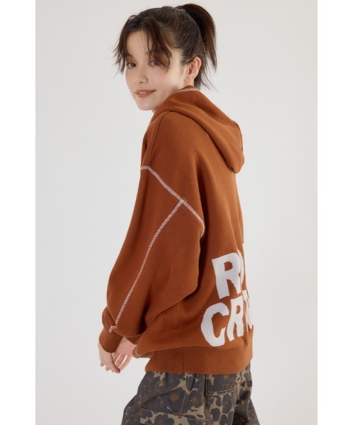 RODEO CROWNS WIDE BOWL（ロデオクラウンズワイドボウル）の「スウェットライクジャガードロゴフーディー（パーカー・レディース・アイボリー/ブラック/グレー×ホワイト/ダークグリーン/ダークオレンジ・FREE）」の20枚目の写真