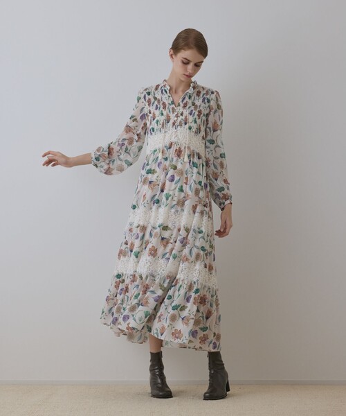 グレースコンチネンタル サラサパターンワンピース ダイアグラム