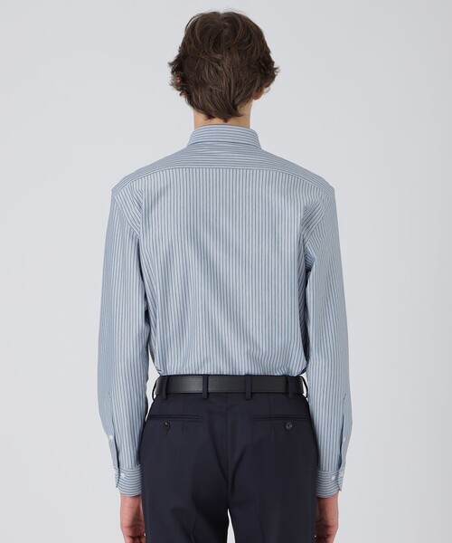 BLACK LABEL CRESTBRIDGE(ブラックレーベル・クレストブリッジ)の「カネマサマイクロストライプジャージーボタンダウンシャツ(シャツ/ブラウス・メンズ・ブルー系その他4・M/L/S/XL)」の4枚目の写真