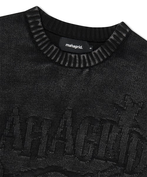 mahagrid/マハグリッド』PIGMENT FLAG KNIT SWT/ピグメントフラッグ