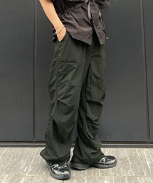 【セットアップ対応】ゴープコア 裾ドローコード ナイロンパラシュートパンツ トラックパンツ