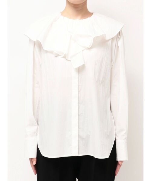 ELENDEEK（エレンディーク）の「アシメラッフルカラーブラウス（シャツ/ブラウス・レディース・オフホワイト/ブルー・FREE）」の19枚目の写真