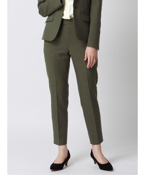 SUIT SQUARE(スーツスクエア)の「テーパードパンツ ウォッシャブル ドライストレッチ 無地(スーツパンツ・レディース・ベージュ系/カーキ系/ネイビー系・36(7号)/40(11号)/38(9号))」の2枚目の写真