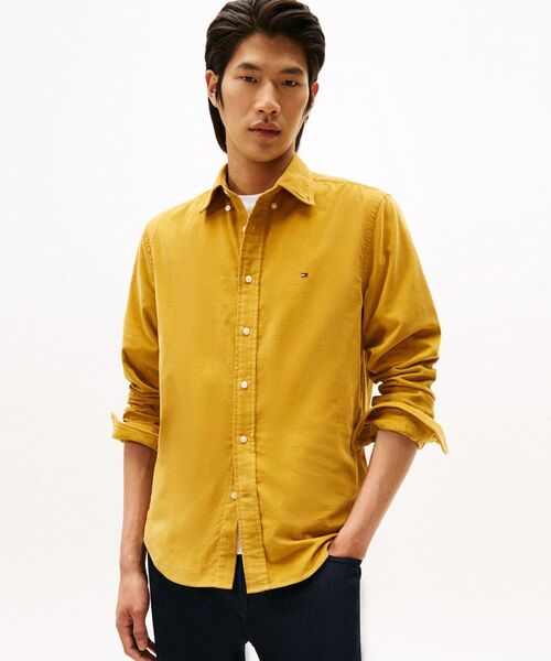 TOMMY HILFIGER（トミーヒルフィガー）の「ソリッドコーデュロイシャツ（シャツ/ブラウス・メンズ・カーキ/イエロー系その他4/バーガンディー/ネイビー系2・LARGE/MEDIUM/X-LARGE/SMALL）」の3枚目の写真