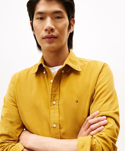 TOMMY HILFIGER（トミーヒルフィガー）の「ソリッドコーデュロイシャツ（シャツ/ブラウス・メンズ・カーキ/イエロー系その他4/バーガンディー/ネイビー系2・LARGE/MEDIUM/X-LARGE/SMALL）」の13枚目の写真